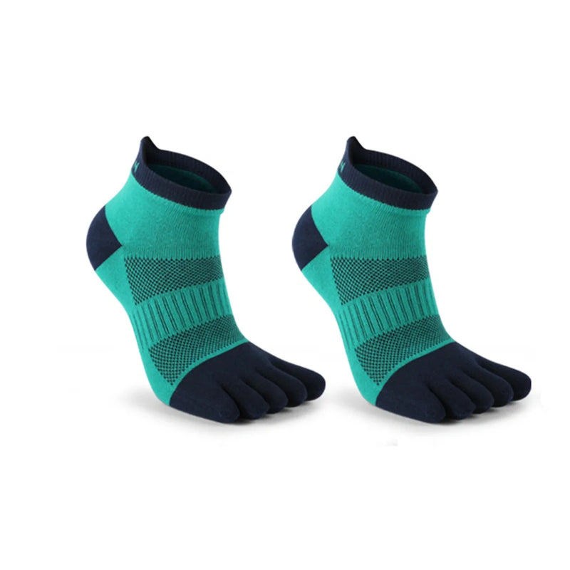 WRELS COOLMAX Sports Five Finger Socks Breathable Comfortable Anti Friction Athletic Running Five Toe Socks Marathon Toesocks
