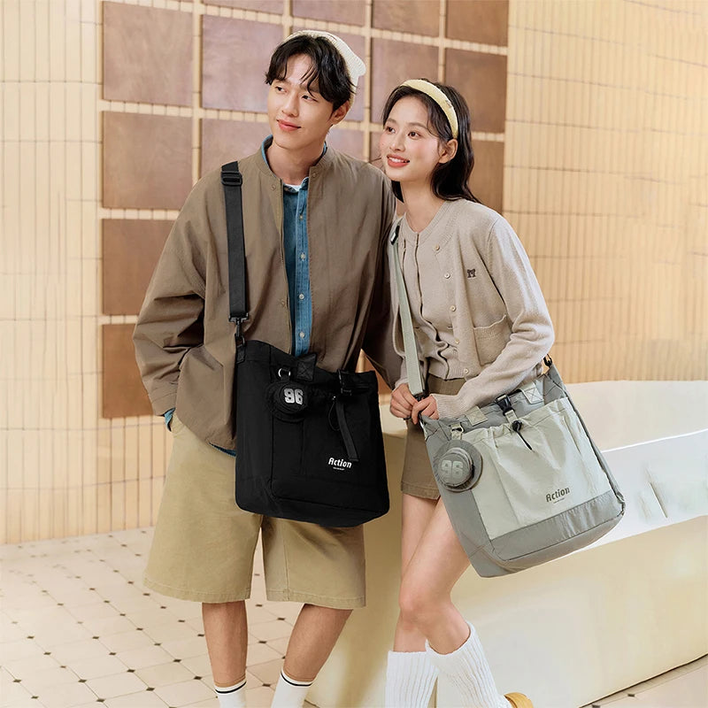 Semir Men Tote Bag 2025 Multi Function Shoulder Crossbody with Large Capacity for Outdoor Urban Couples Travel Look