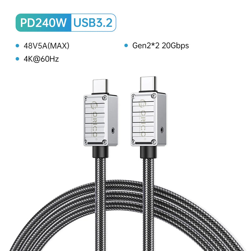 ORICO 40Gbps USB4 C to C Cable, 240W Fast Charging, Thunderbolt 3/8K 60Hz, for Laptop/Tablet/Samsung