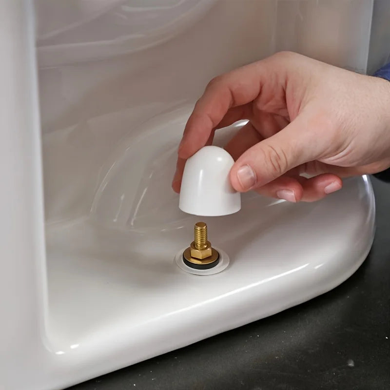 2pcs Round Toilet Bolt Covers -Setup Additional Washers,  Unattractive Bolts, And Makes Toilet Upkeep Easier toilet accessories