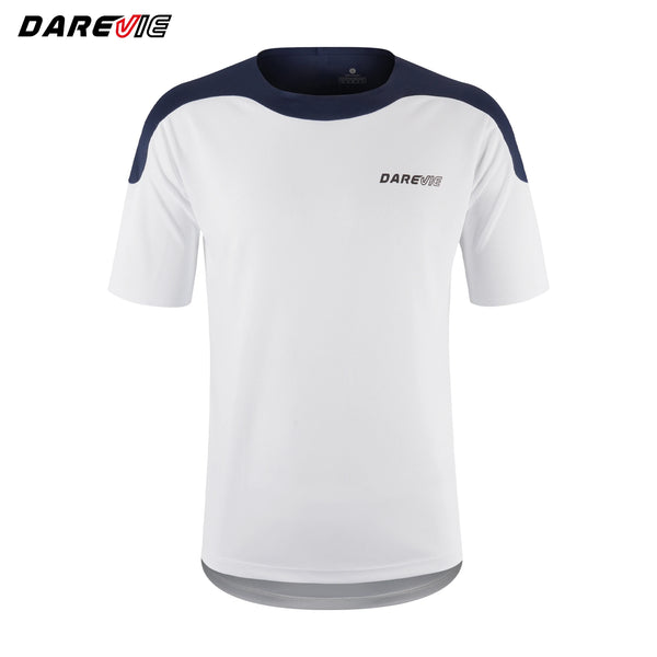 អាវយឺតជិះកង់ DAREVIE សម្រាប់បុរស MTB Downhill គ្មានថ្នេរ កម្រិតហ្វឹកហាត់ អាវយឺតជិះកង់ Maillot បច្ចេកវិទ្យាត្រជាក់ អាវជិះកង់ស្ងួតរហ័ស