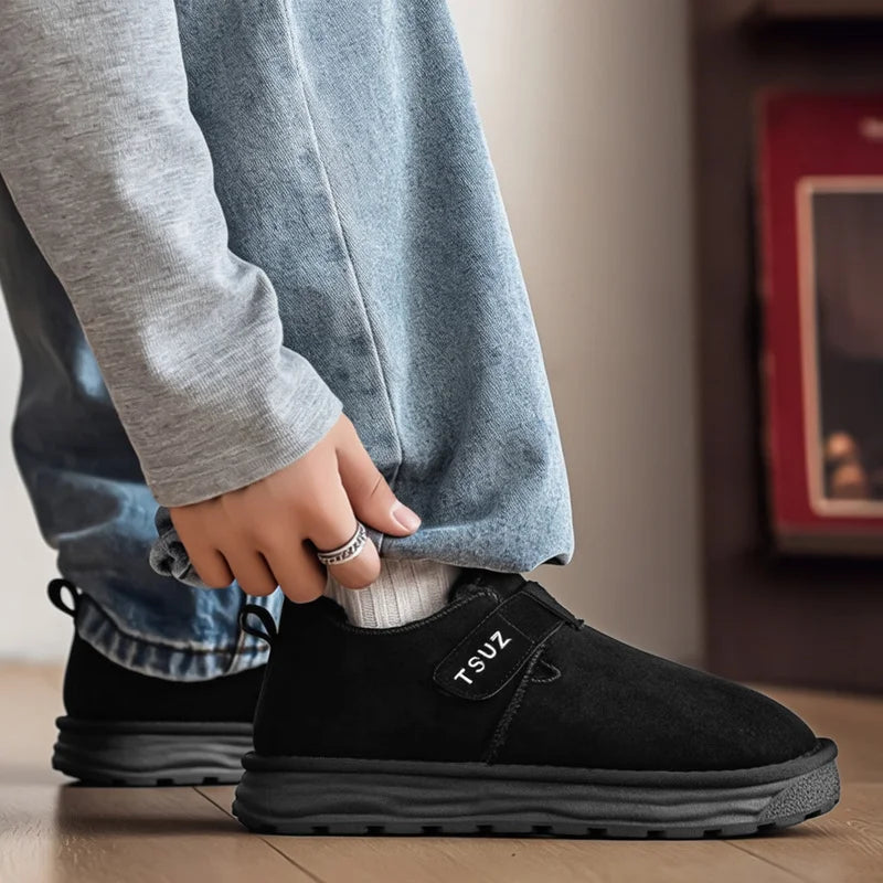 Men's high-quality snow casual cotton shoes winter warm plush fashion youth Joker outdoor walking light comfort cotton slippers
