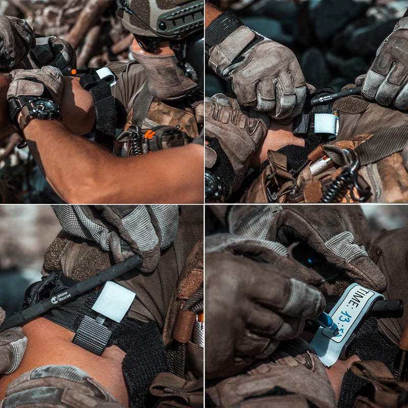 RHINO RESCUE Tourniquet Reinforced Metal Windlass, Heavy Duty Emergency Compression Device for First Aid IFAK