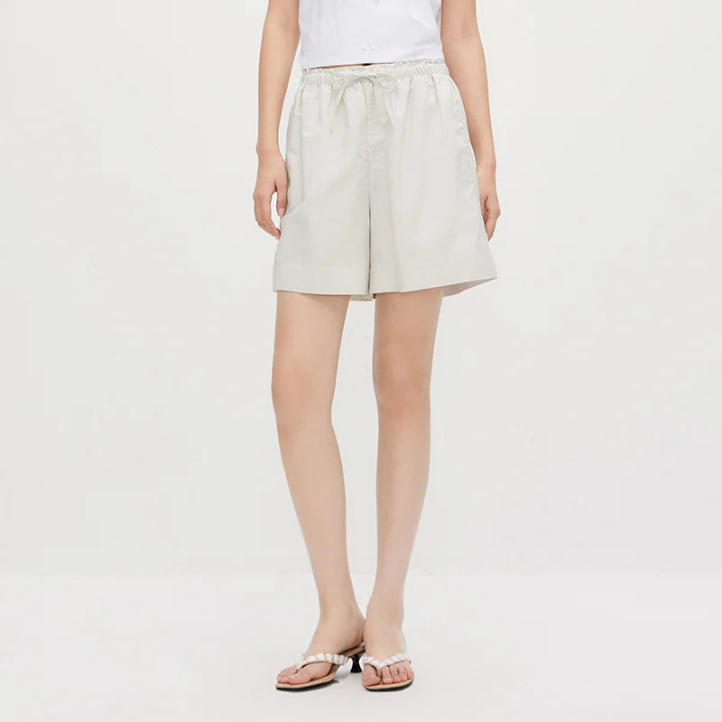 Semir Women Shorts Ruffle Draping Loose Casual Straight Shorts 2026 Summer Relaxed Style