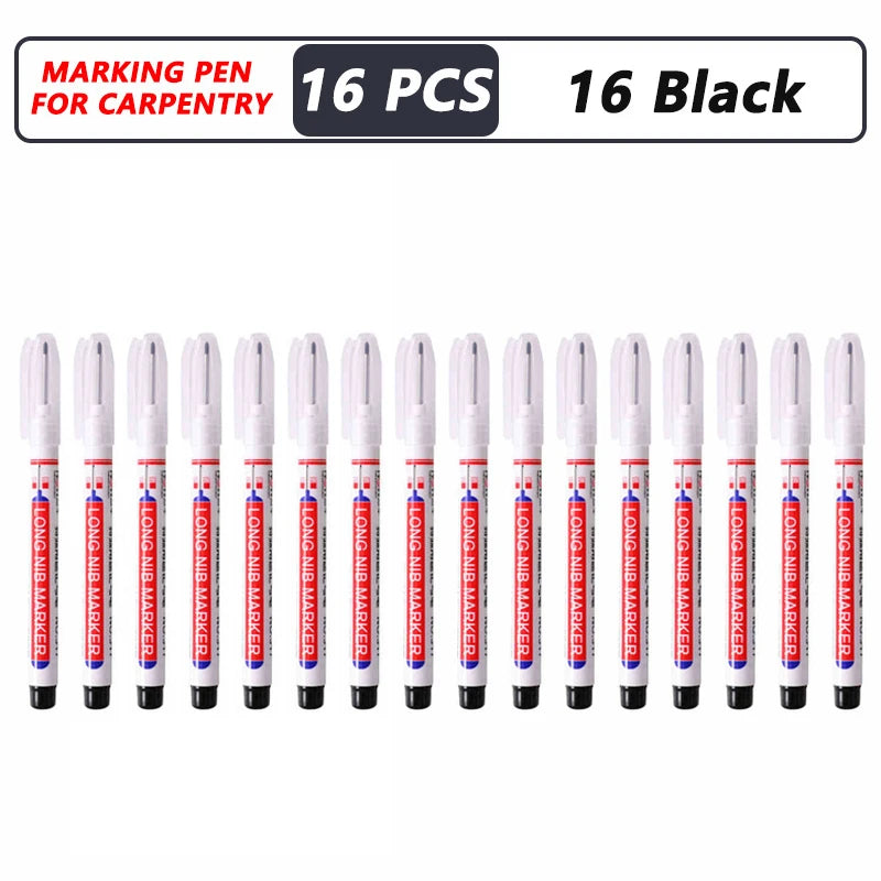 iLMH ប៊ិចសម្គាល់ក្បាលវែងរន្ធជ្រៅ 1-40 ដុំ សម្រាប់ប៊ិចចោះដែក ធន់នឹងទឹក បន្ទប់ទឹក ការតុបតែងការងារឈើ ពហុបំណង