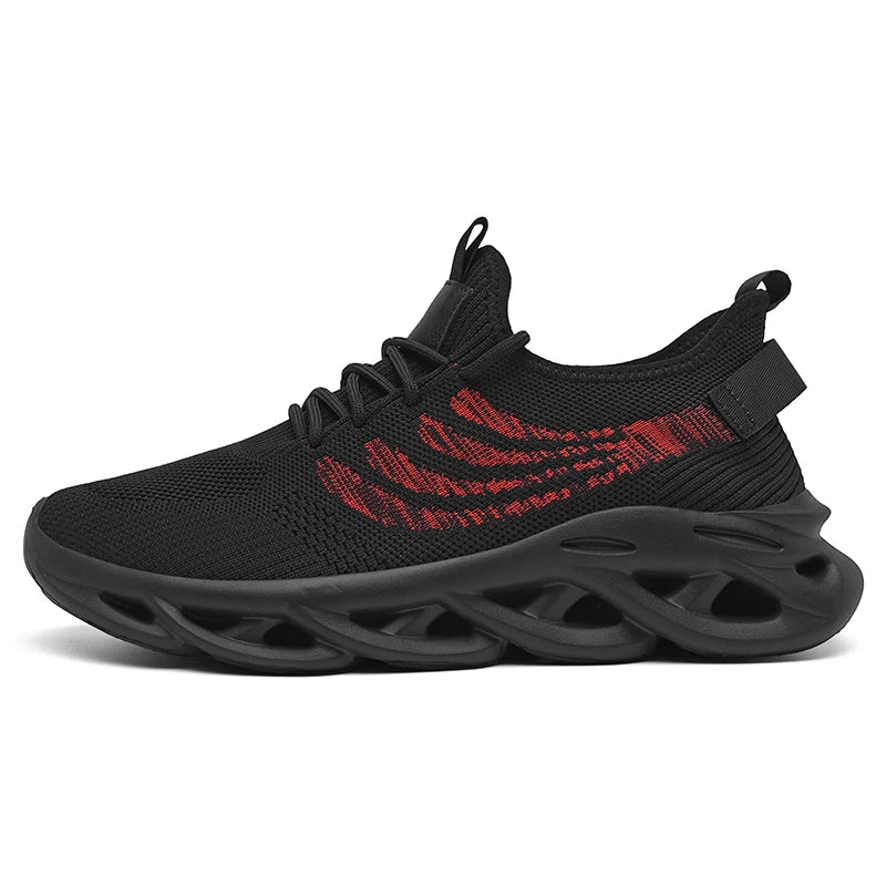 Men Sports Shoes Soft Mesh Breathable Lace Up Outdoor Walking Shoes New Soft Sole Rebound Comfort Casual Tennis Shoes for Men