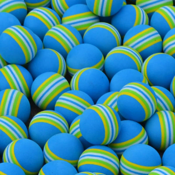 6pcs Golf Rainbow Sponge Ball Indoor Practice Children's Sports Toy EVA Soft Balls JC0543