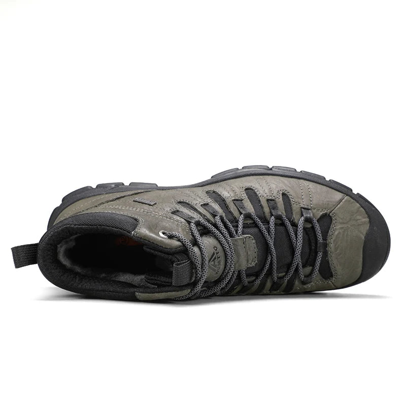HUMTTO Outdoor Snow Men's Sports Shoes Warm Hiking Shoes for Men Winter Camping Trekking Boots Non-slip Safety Work Sneakers Man