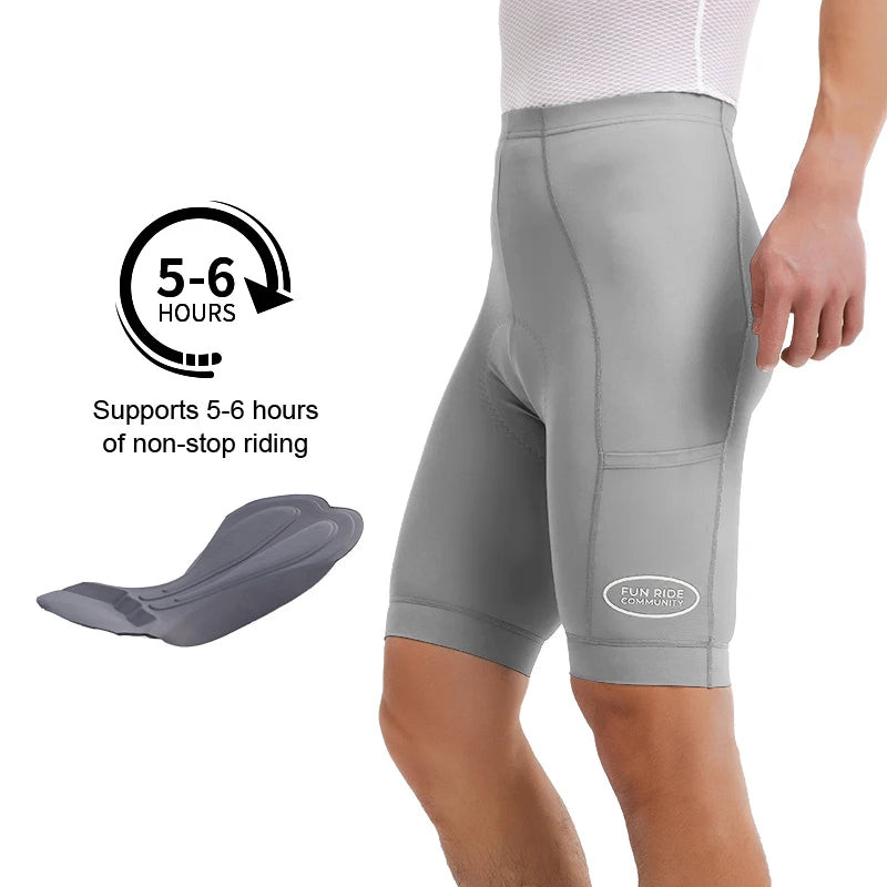 INBIKE 2025 Men's Cycling Shorts Seamless Design Bicycle Biking Shorts Pants Reflective Logos with Side Pockets MTB Clothing Man