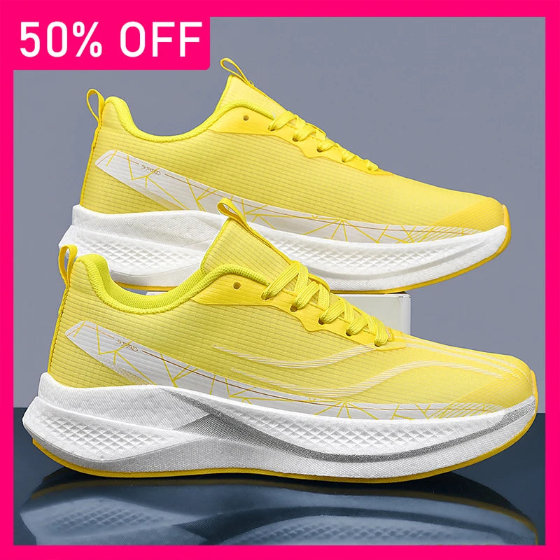 Unisex Sports Shoes Professional Running Anti Slip Cushioning Rebound Training Shoes New Youth Competition Mesh Running Shoes