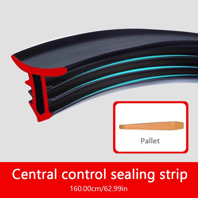 SEAMETAL 160CM Car Dashboard Seal Strip Upgrade Double Sided Car Sticker Rubber Seals Better Sound Insulation for Car Accessorie