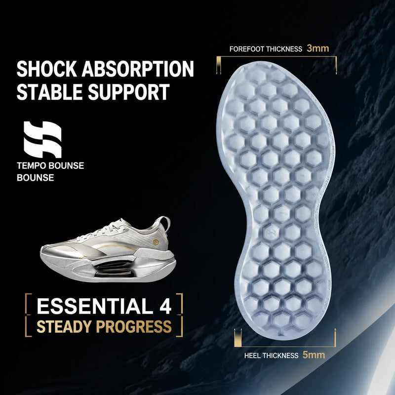 ស្បែកជើងរត់ Li-Ning SHADOW 4 ESSENTIAL សម្រាប់នារី SUPER BOOM Rebound-Speed ស្បែកជើងកីឡា LiNing សម្រាប់រត់ហាត់ប្រាណប្រចាំថ្ងៃ ARRW008