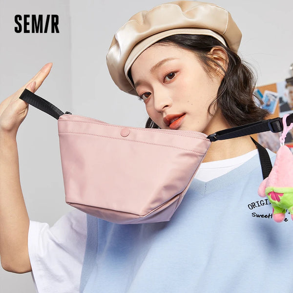 កាបូបស្ត្រី Semir ឆ្នាំ ២០២៦ ធ្វើពីក្រណាត់ Canvas Nylon ស្ពាយស្មា រចនាបថសាមញ្ញ ទន់ ស្រួលពាក់ ងាយស្រួលប្រើប្រាស់ប្រចាំថ្ងៃ