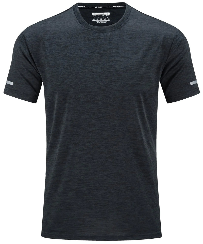 TACVASEN Quick Dry Summer T-shirts Mens Running Jogging T-shirts Crew Neck Athlete Sports Gym Fitness Pullover Reflective Shirts