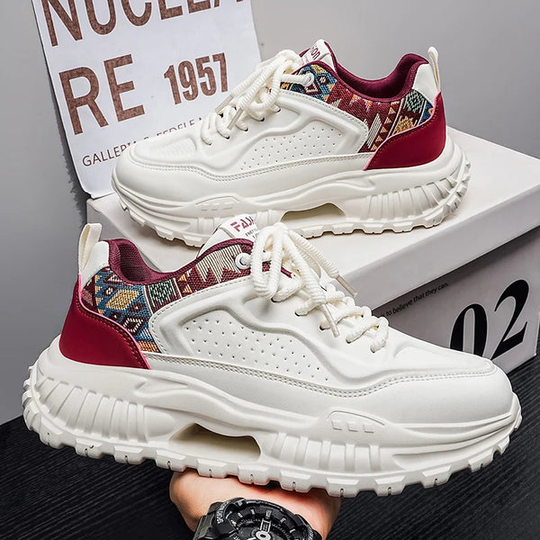 Chunky sneakers four seasons breathable light thick sole soft sole outdoor running fashion comfort students speed sports shoes