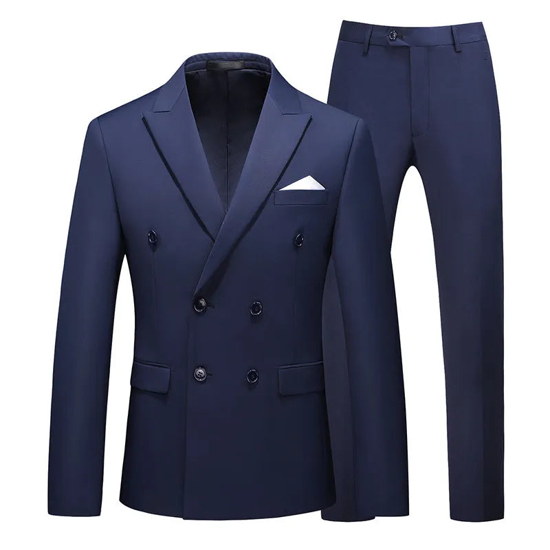Purple Men's Two-piece Suit,Slim Fit in Asian Sizes,Perfect for Weddings,Parties,and The Office.Red,Blue,Gray,Black,Yellow,Green