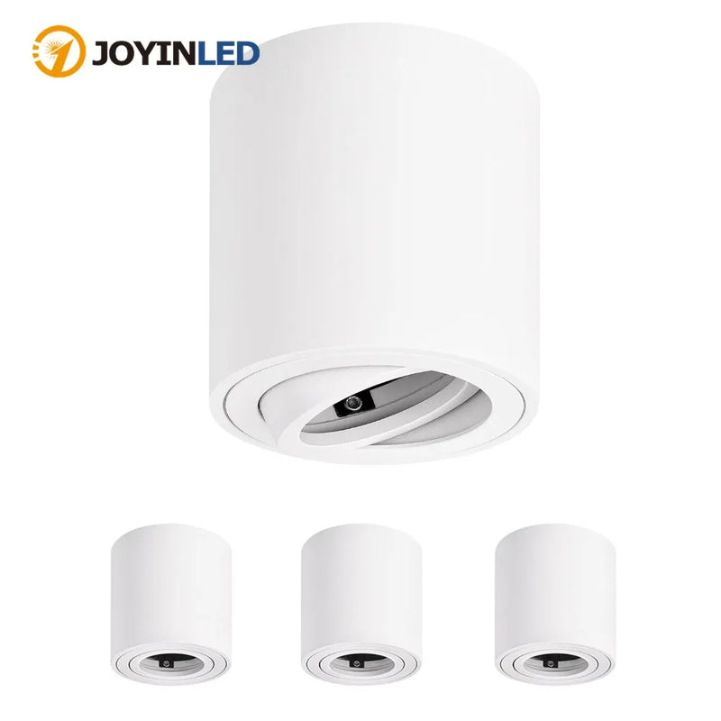 1/4PCS Aluminum Surface Mounted Ceiling Spotlight Adjustable Swivel Downlight for GU10/LED Modules Modern Ceiling Light Fixture