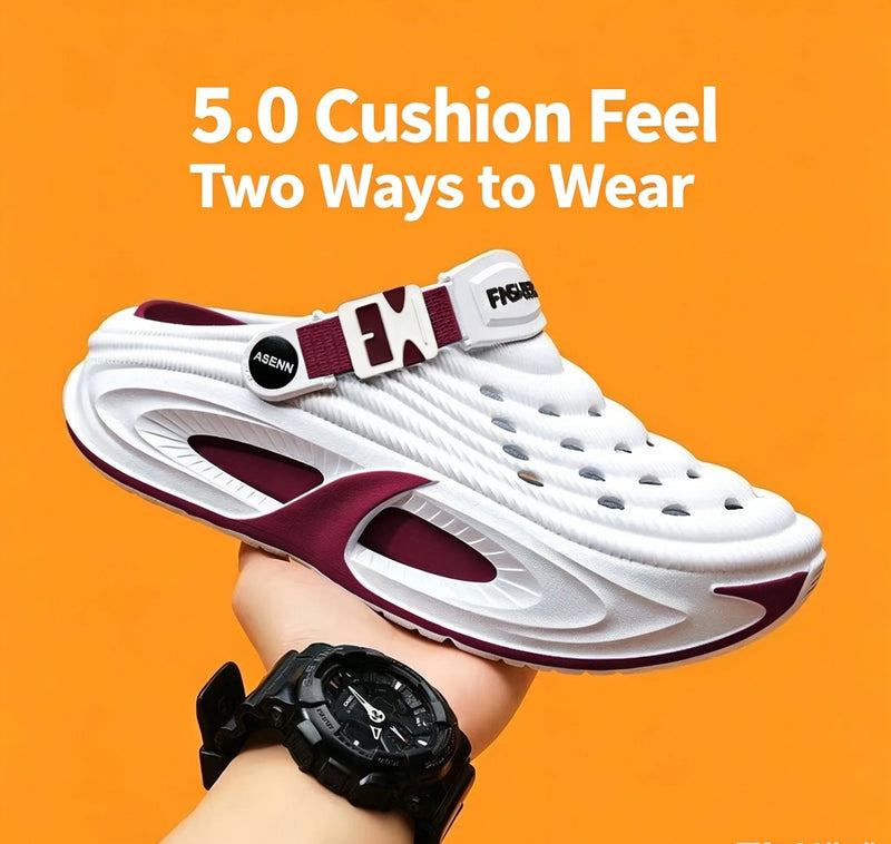 Men's Fashionable Breathable Sandals Summer Wear Thick Sole Anti-Slip Wear-Resistant Beach Sandals for Comfortable Footwear