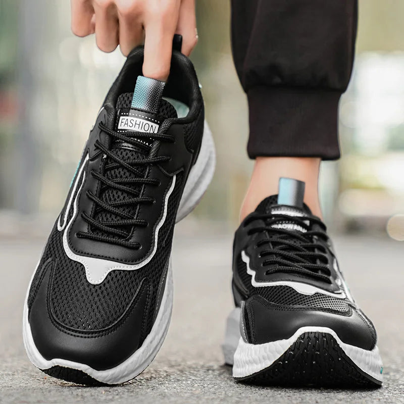 Men's sneakers four seasons mesh breathable soft sole non-slip comfort outdoor casual running shoes fashion student sports shoes