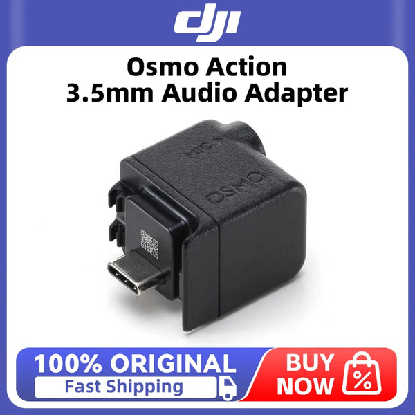 DJI Osmo Action 3.5mm Audio Adapter Supports 3.5mm Microphone Audio Input for DJI Osmo Action 6 / Action 5 Pro