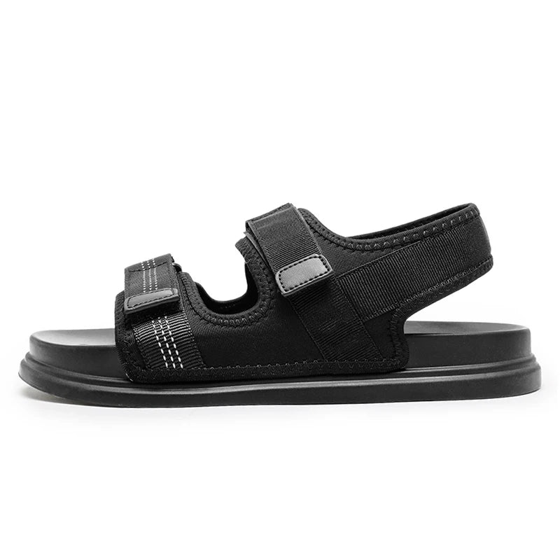 High Quality Thick Sole Platform Sandals Men Adjustable Sandals Black Non Slip Bottom Sandals Size 38-46 Dropshipping