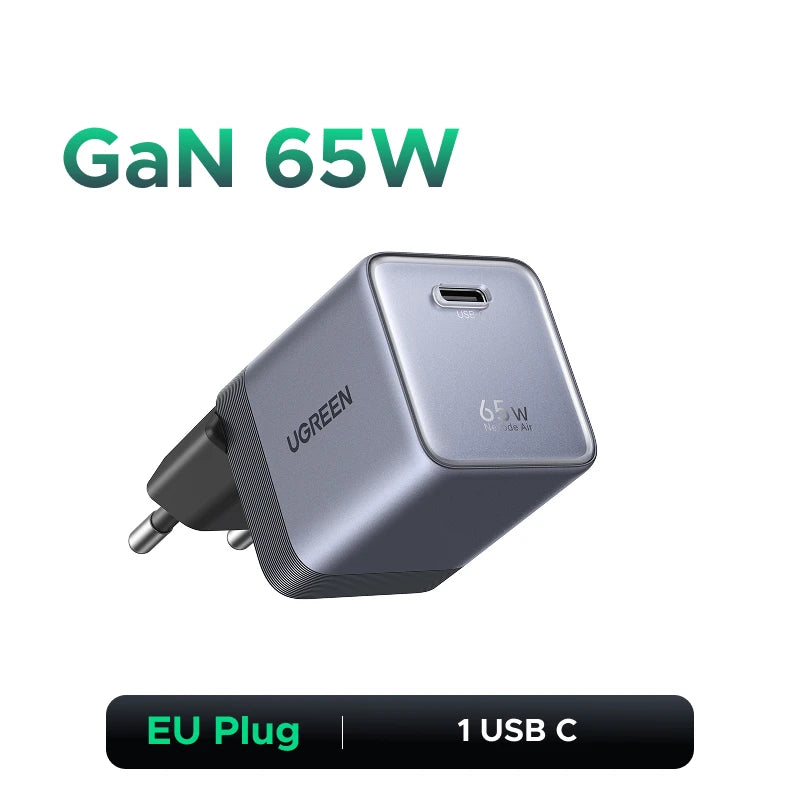 【Ultra Mini】UGREEN Nexode Air 65W GaN Charger PD3.0 QC4.0 PPS For Macbook Pro Laptop iPhone 18 17 Samsung S26 Ultra iPad Tablet