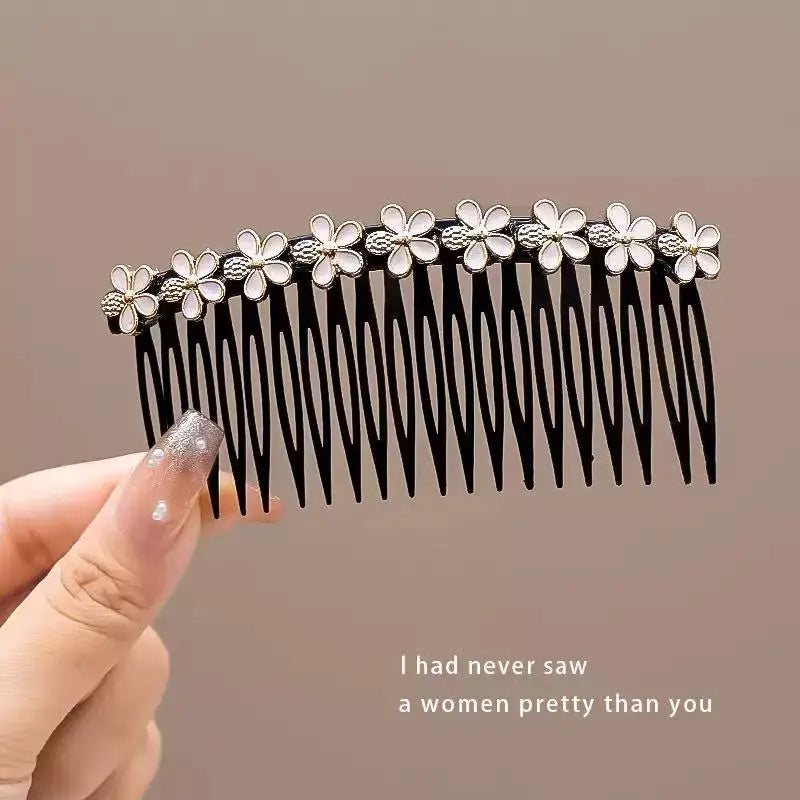 Women Pearl Insert Hair Comb Broken Hair Finisher Back Head Hairpin Elegant Korean Style Hair Accessories