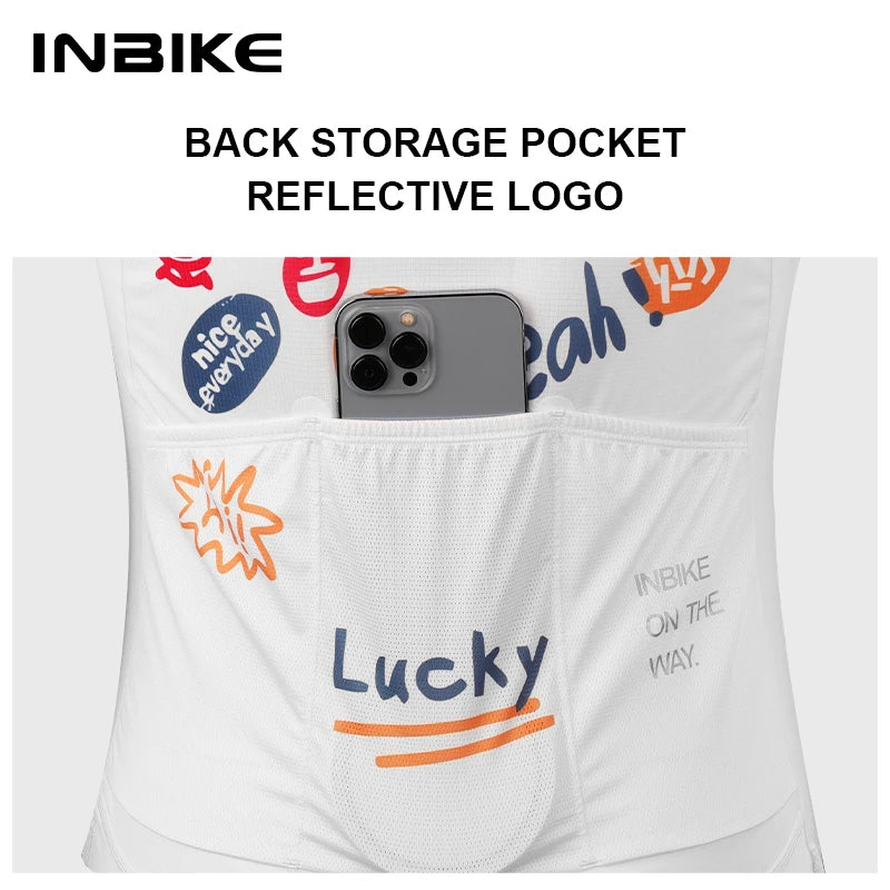 INBIKE Men's Cycling  Jersey Long Sleeve with 3 Rear Pockets Bicycle Riding Shirt Moisture Wicking Quick Dry Biking Shirt Clothe