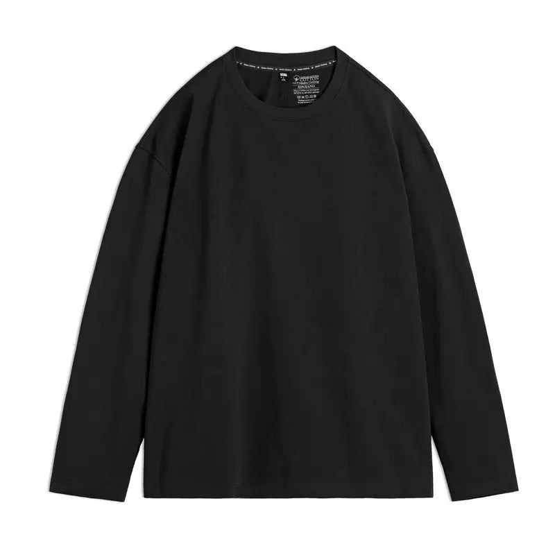 Maden Men's 100% Cotton Heavyweight T-Shirt Long Sleeve Loose Fit Layering Tee Basic Casual Tops for Spring Autunm 1/2/3Pcs