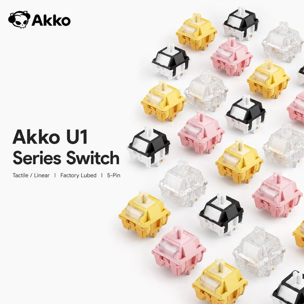 Akko U1 Series Mechanical Keyboard Switch 5 Pins Linear / Tactile Factory-lubed Hot-swappable MX Switches Keyboard Accessories