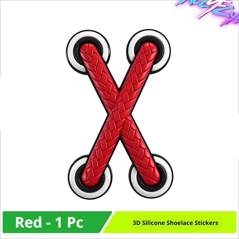SEAMETAL 1/3pcs Universal Car Motorcycle Decals PVC Funny Cross Shoelaces Adhesive Decorative Stickers for Car Styling Accessory