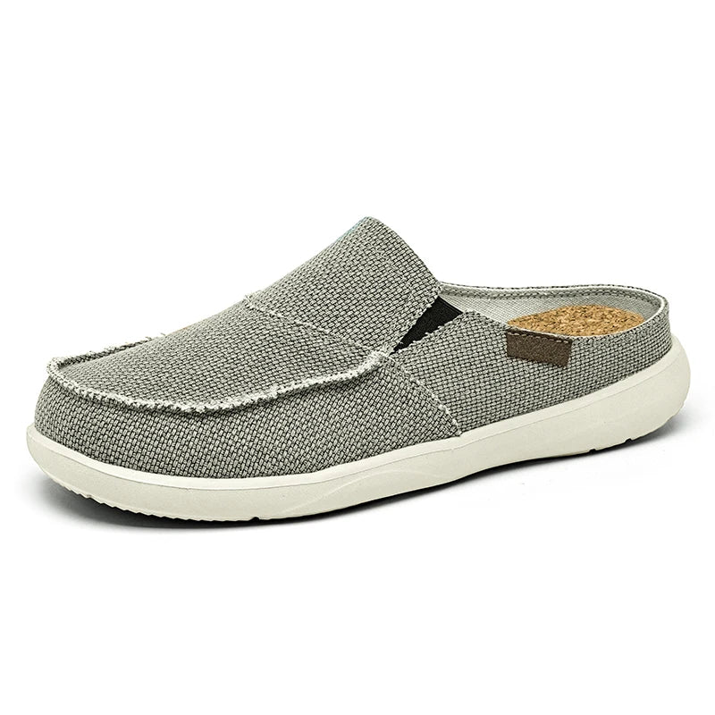Mens Walking Shoes Ultra Light Mesh Breathable Half Slippers Summer Daily Commuting Versatile Casual Shoes 2025 New Hot Selling