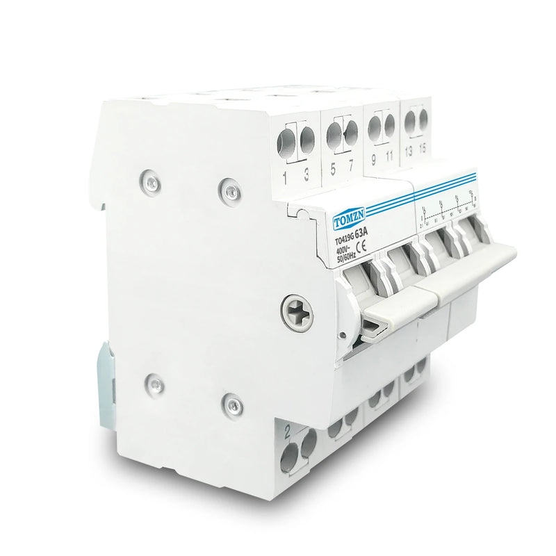 TOMZN 1P 2P 3P 4P 63A MTS Dual Power Manual Transfer Isolating Switch  Interlock Circuit Breaker