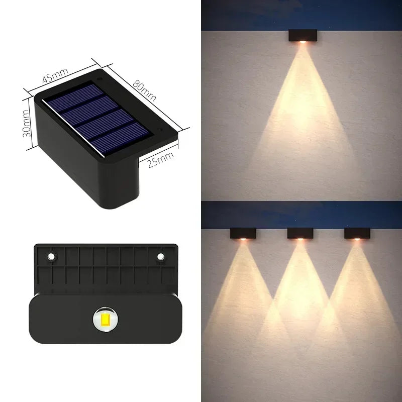 1-8 Pcs Solar Wall Lamp Outdoor IP65 Waterproof Porch Light Solar Powered Lights for Garden Yard Balcony Decor Outside Sunlights