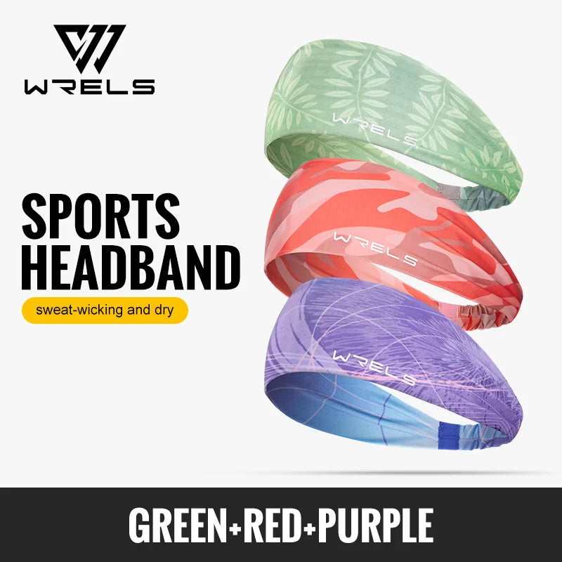 WRELS Sports Headbands for Men Women Elastic Sweatbands Non Slip Hair Bands for Gym Yoga Running Fitness Outdoor Sports Headband