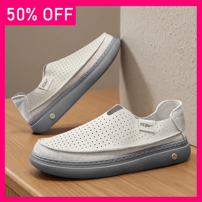 Men Casual Shoes Summer Light Breathable Comfortable Soft Soled Versatile Walking Shoes New Slip on Outdoor Fashion Casual Shoes