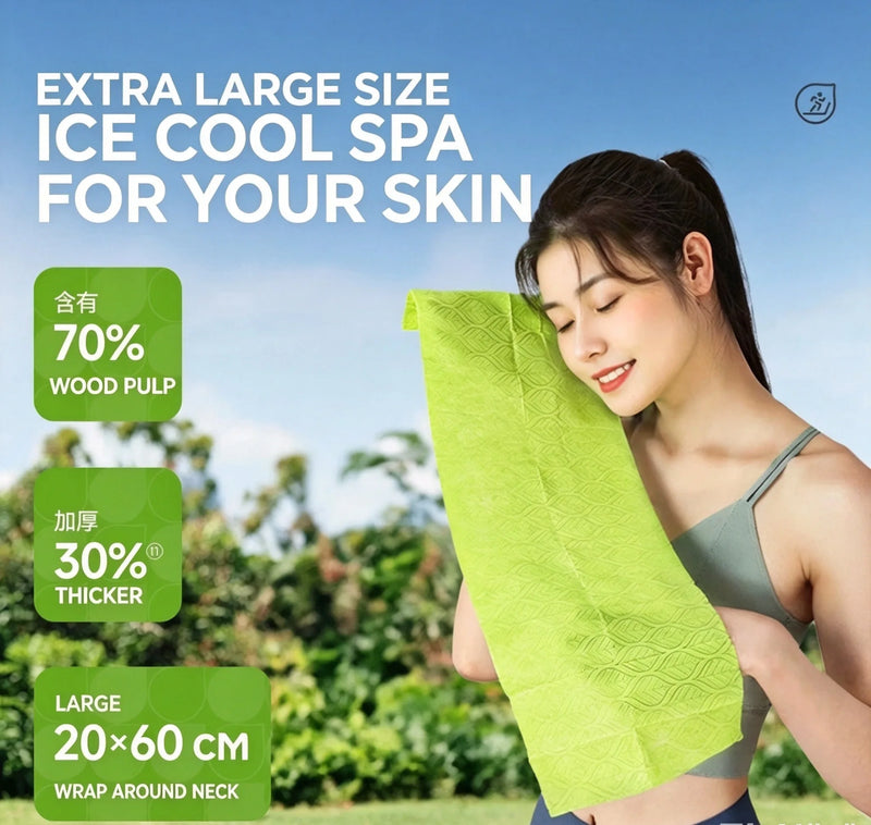 Cooling Ice Towel Essential Refreshing Anti-Bite Small Towel for Outdoor Sports in Summer Sweat-Proof Portable Wet Wipes