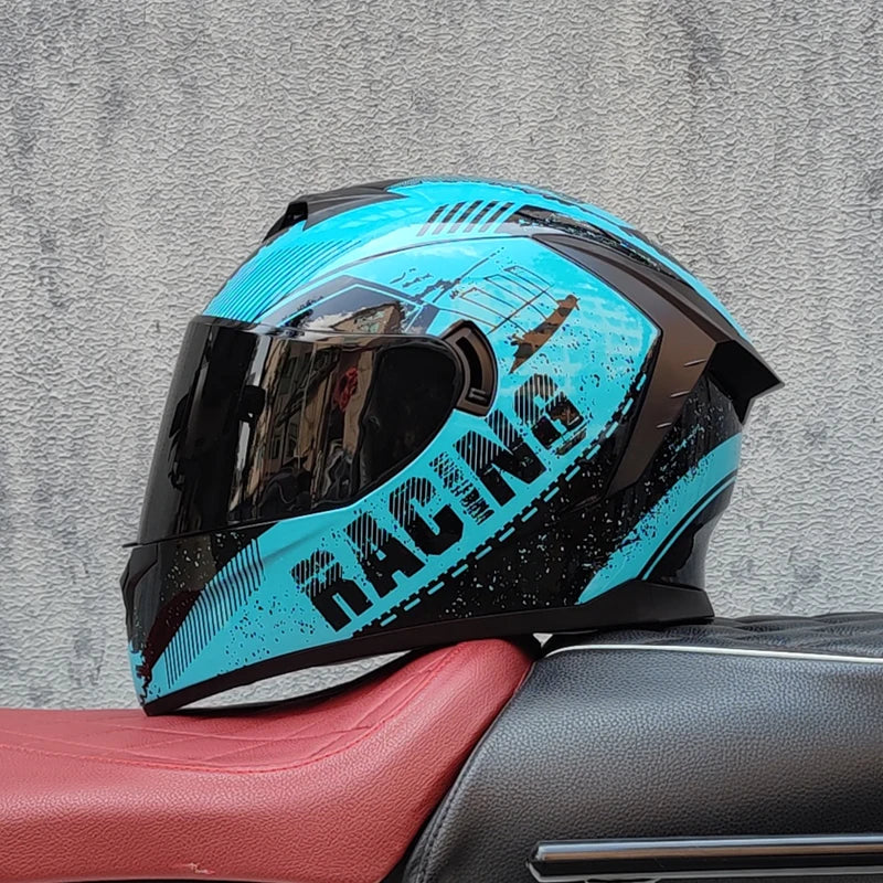 Motorcycle Full face helmet dual lens anti-fog motorbike motorcross racing helmet Casco Capacete protective DOT