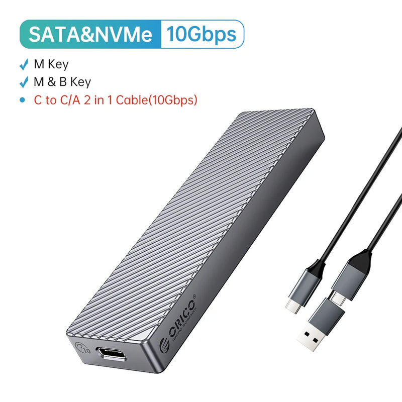 ORICO 40Gbps M.2 NVMe SSD Enclosure USB4 PCIe3.0x4 USB C Aluminum External Adapter Compatible with Thunderbolt 3 4 Tool Free