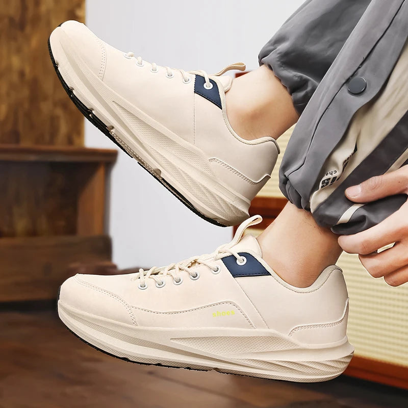 Men's wide-headed racing running shoes four seasons breathable light outdoor casual sneakers classic students speed sports shoes