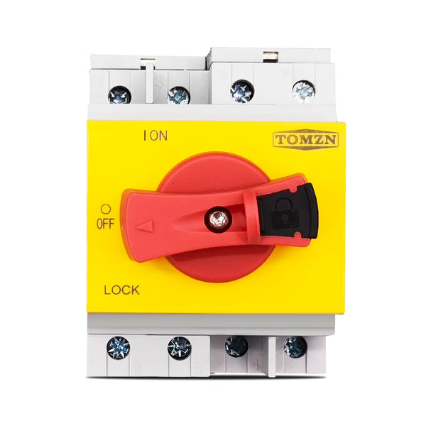 TOMZN 4P PV DC 1200V 32A Din Rail Solar Rotating Handle Isolator Rotary Switch Disconnector For Solar Distribution Box