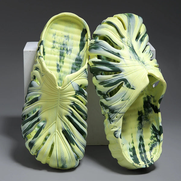 Summer Men Breathable Sandals Cover Toes EVA Soft Comfortable Rubber Sandals Slippers Lightweight