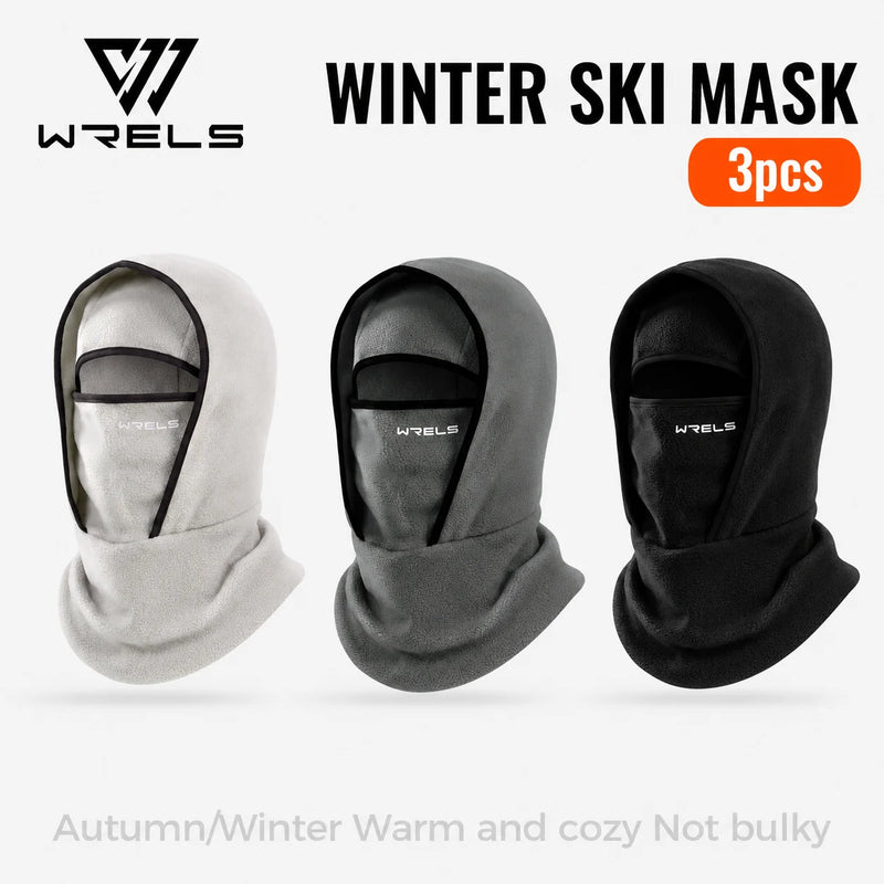 WRELS Balaclava Ski Mask Thermal Anti Cold Cycling Full Face Mask Thick Warm Motorcycle Helmet Liner Men Women Outdoor Sport Cap