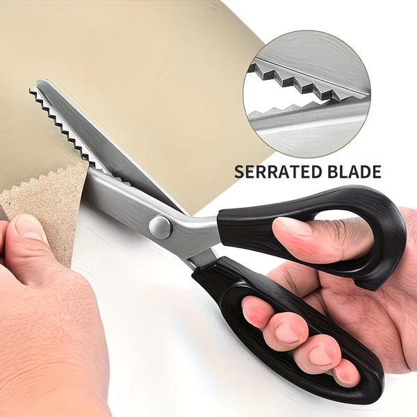 Professional Pinking Shears Stainless Steel Zig Zag Scissors for Fabric Sewing Dressmaking Quilting for Tailors Sewers DIY