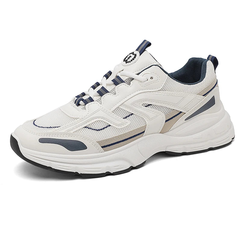 Men's casual running shoes breathable mesh soft sole sports shoes four season student comfort outdoor sports shoes male sneakers