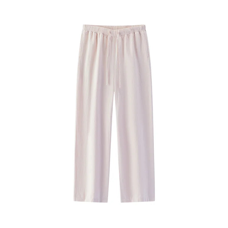 ខោស្ត្រី Semir ធម្មតាធ្វើពីក្រណាត់ទេសឯកលាយរលុង ចង្កេះយឺត ជើងធំទូលាយ អាវរដូវក្តៅឆ្នាំ ២០២៦ រចនាប័ទ្មតិចតួចបំផុត