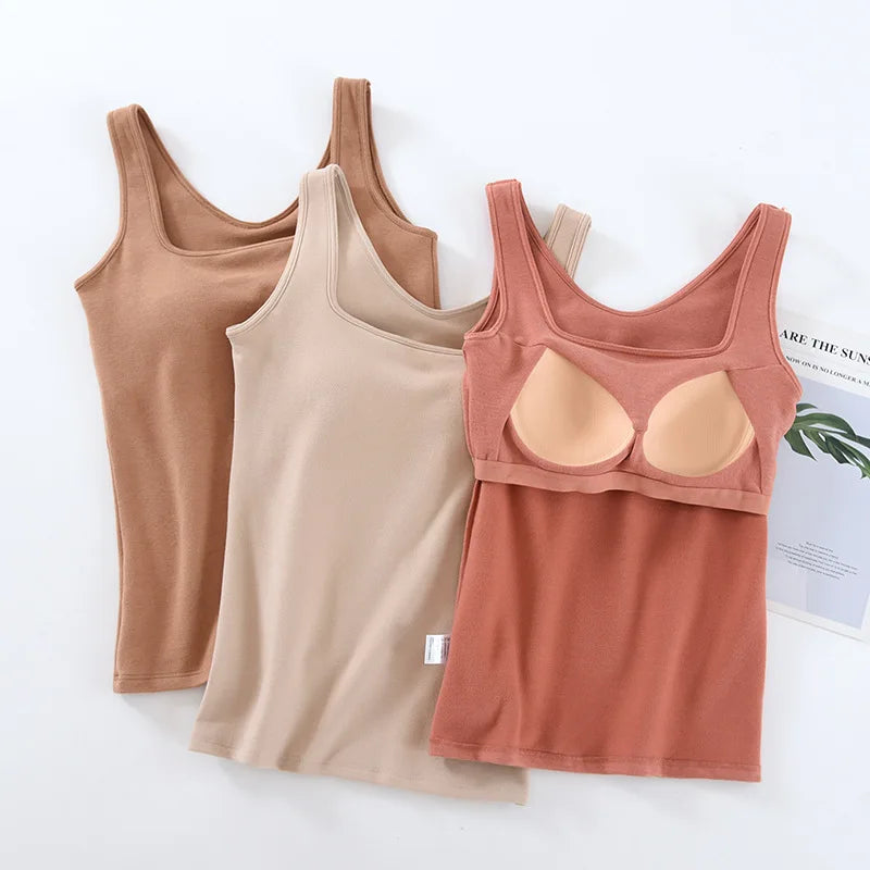 Night Wear Woman Sleeping Shirt New Spring Autumn One Piece Pajamas Tops Sleeveless Chest Pad Vest Women's Sleepwear T-shirt
