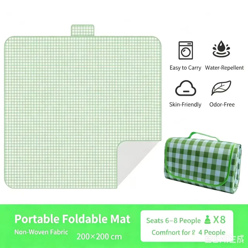 Waterproof Outdoor Picnic Mat Portable Spring Outing Ground Mat Moisture-Proof Dirt-Proof Camping Picnic Cloth Ins Wind
