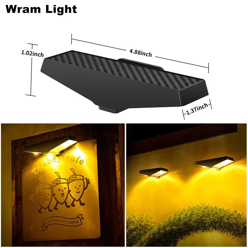 Solar LED Solar Lights Outdoor Waterproof Lighting Garden Light Solar Powered WallLamp Illumination Courtyard Pathway Decoration