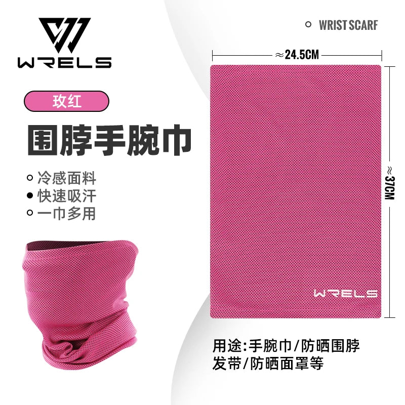 WRELS Sports Headscarf Tube Multi Use Cycling Face Mask Neck Gaiter Ice Silk Scarf Outdoor Face Shield Bicycle Bandage Wrist
